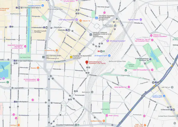 Karte Gebäudereinigungsfirma Düsseldorf