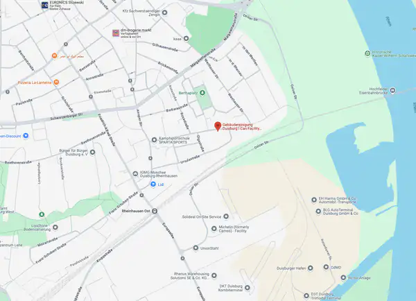 Karte Gebäudereinigungsfirma Duisburg