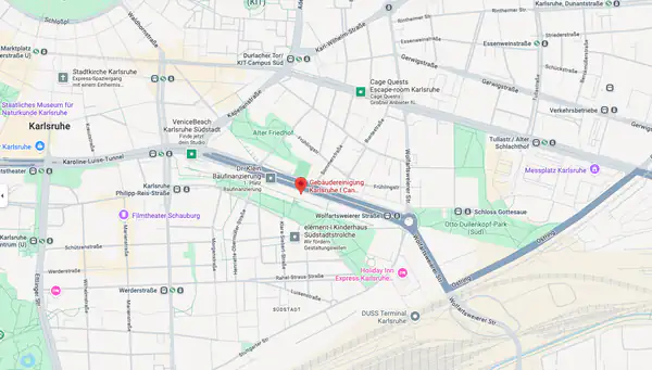 Karte Gebäudereinigungsfirma Karlsruhe