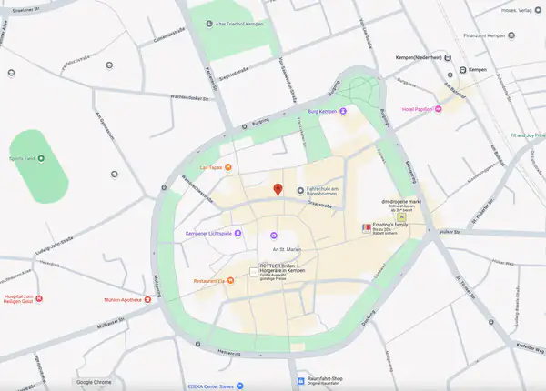 Karte Gebäudereinigungsfirma Kempen