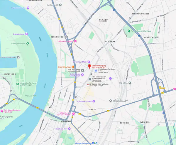 Karte Gebäudereinigungsfirma Köln