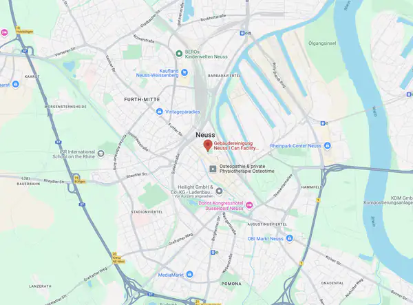 Karte Gebäudereinigungsfirma Neuss