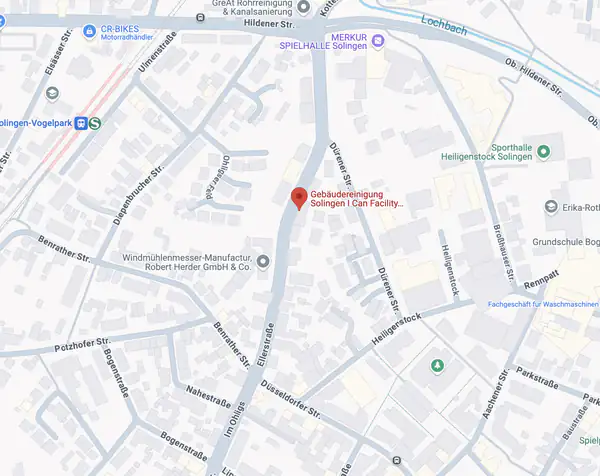 Karte Gebäudereinigungsfirma Solingen