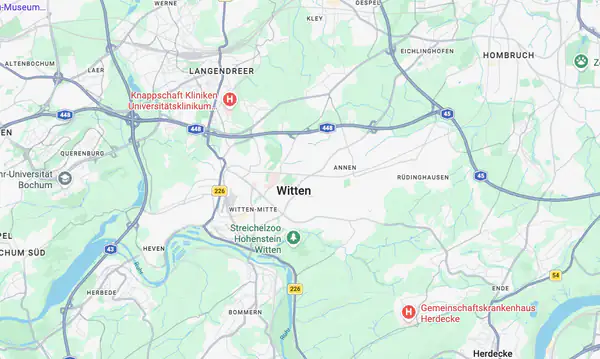Karte Gebäudereinigungsfirma Witten